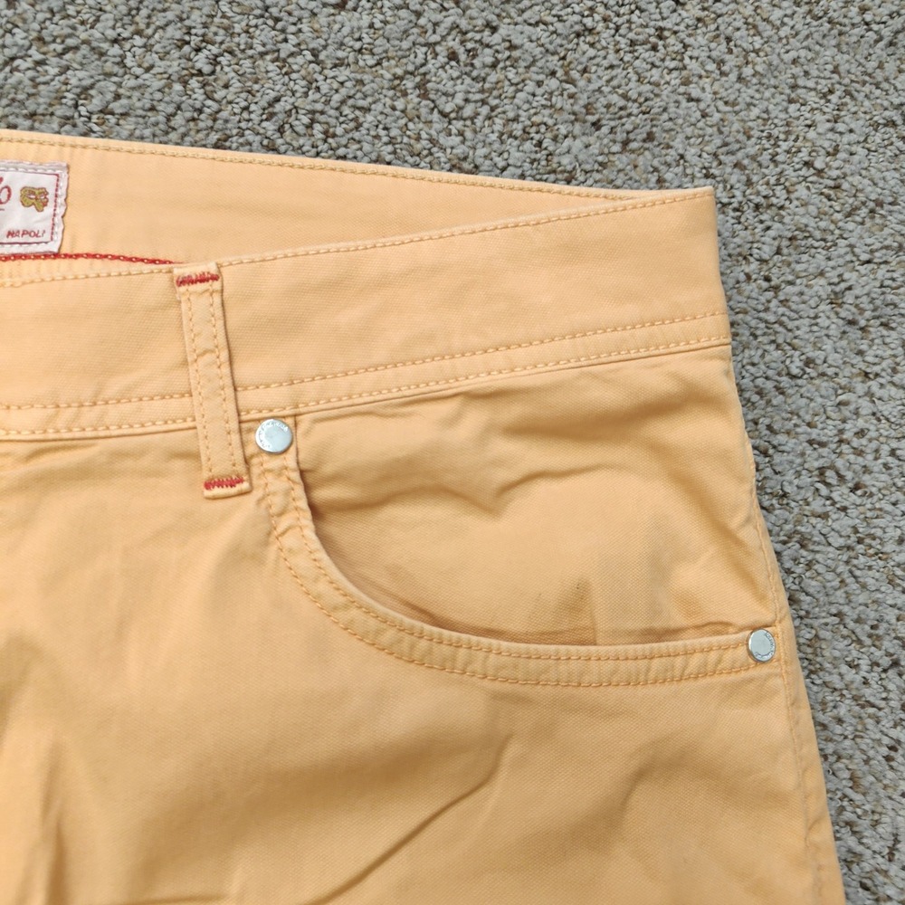 MARCO PESCAROLO Mens Pants 35 Peach Cotton Silk Quiet Luxury - Picture 8 of 16